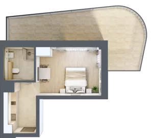 1 pokój, lokal inwestycyjny 28,19 m², piętro 1, oferta nr B2.08, Aquamarina 3, Międzyzdroje, ul. Gryfa Pomorskiego 80 b