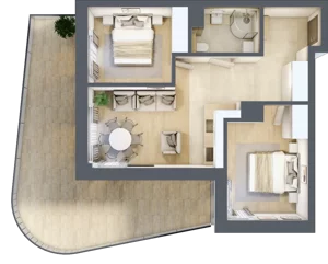 3 pokoje, lokal inwestycyjny 53,98 m², piętro 1, oferta nr C2.09, Aquamarina 3, Międzyzdroje, ul. Gryfa Pomorskiego 80 b