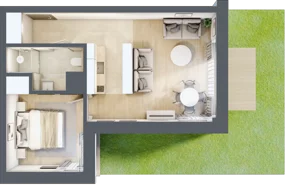 2 pokoje, lokal inwestycyjny 40,05 m², parter, oferta nr C1.09, Aquamarina 3, Międzyzdroje, ul. Gryfa Pomorskiego 80 b