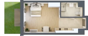 1 pokój, lokal inwestycyjny 34,74 m², parter, oferta nr C1.07, Aquamarina 3, Międzyzdroje, ul. Gryfa Pomorskiego 80 b