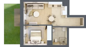 2 pokoje, lokal inwestycyjny 37,21 m², parter, oferta nr C1.05, Aquamarina 3, Międzyzdroje, ul. Gryfa Pomorskiego 80 b