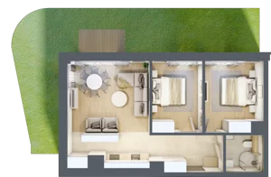 3 pokoje, lokal inwestycyjny 59,33 m², parter, oferta nr C1.02, Aquamarina 3, Międzyzdroje, ul. Gryfa Pomorskiego 80 b