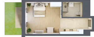 1 pokój, lokal inwestycyjny 33,62 m², parter, oferta nr D1.04, Aquamarina 3, Międzyzdroje, ul. Gryfa Pomorskiego 80 b