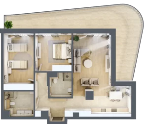 3 pokoje, lokal inwestycyjny 88,96 m², piętro 3, oferta nr D4.07, Aquamarina 3, Międzyzdroje, ul. Gryfa Pomorskiego 80 b