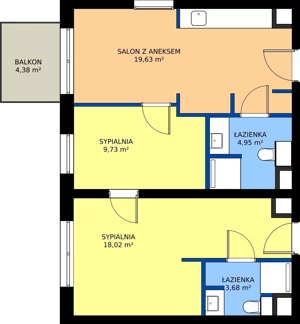 3 pokoje, mieszkanie 56,01 m², piętro 2, oferta nr 12, RZ21, Warszawa, Wilanów, ul. Aleja Rzeczypospolitej 21 