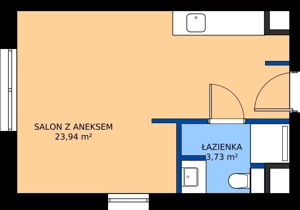 1 pokój, mieszkanie 27,72 m², parter, oferta nr 3, RZ21, Warszawa, Wilanów, ul. Aleja Rzeczypospolitej 21 