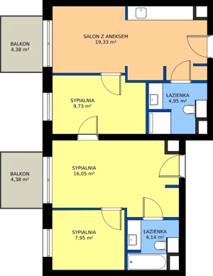 4 pokoje, mieszkanie 62,15 m², piętro 3, oferta nr 17, RZ21, Warszawa, Wilanów, ul. Aleja Rzeczypospolitej 21 