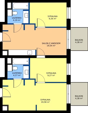 4 pokoje, mieszkanie 66,01 m², piętro 3, oferta nr 20, RZ21, Warszawa, Wilanów, ul. Aleja Rzeczypospolitej 21 