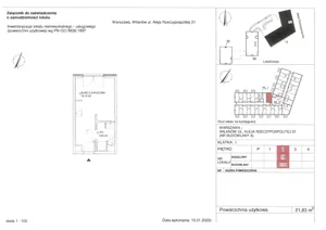 Obiekt 21,83 m², oferta nr 18, RZ21 lokale usługowe, Warszawa, Wilanów, ul. Aleja Rzeczypospolitej 21 