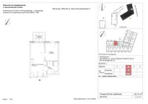Obiekt 33,10 m², oferta nr 26, RZ21 lokale usługowe, Warszawa, Wilanów, ul. Aleja Rzeczypospolitej 21 