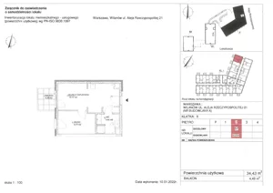 Obiekt 34,43 m², oferta nr 57, RZ21 lokale usługowe, Warszawa, Wilanów, ul. Aleja Rzeczypospolitej 21 