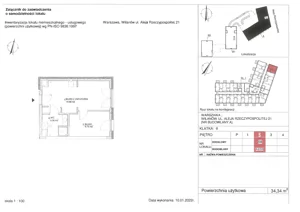 Obiekt 34,34 m², oferta nr 58, RZ21 lokale usługowe, Warszawa, Wilanów, ul. Aleja Rzeczypospolitej 21 