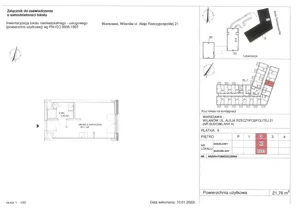 Obiekt 21,76 m², oferta nr 60, RZ21 lokale usługowe, Warszawa, Wilanów, ul. Aleja Rzeczypospolitej 21 