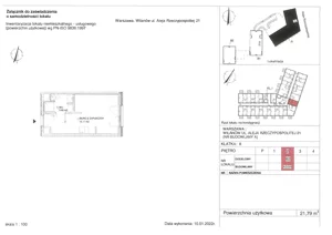 Obiekt 21,79 m², oferta nr 62, RZ21 lokale usługowe, Warszawa, Wilanów, ul. Aleja Rzeczypospolitej 21 