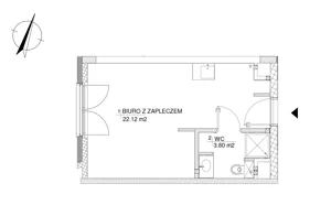 Obiekt 25,92 m², oferta nr 43, RZ21 lokale usługowe, Warszawa, Wilanów, ul. Aleja Rzeczypospolitej 21 