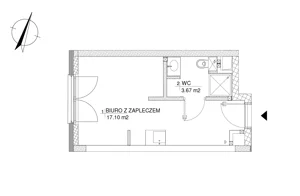 Obiekt 20,77 m², oferta nr 44, RZ21 lokale usługowe, Warszawa, Wilanów, ul. Aleja Rzeczypospolitej 21 