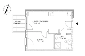 Obiekt 34,28 m², oferta nr 46, RZ21 lokale usługowe, Warszawa, Wilanów, ul. Aleja Rzeczypospolitej 21 