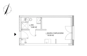 Obiekt 21,77 m², oferta nr 49, RZ21 lokale usługowe, Warszawa, Wilanów, ul. Aleja Rzeczypospolitej 21 