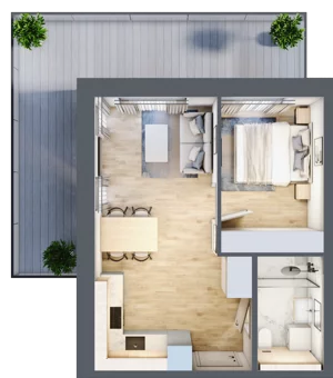 2 pokoje, apartament inwestycyjny 35,55 m², piętro 2, oferta nr A.203, Perłowa Przystań Kołobrzeg Etap 2, Kołobrzeg, Osiedle Nr 7 Ogrody, Strefa Uzdrowiska, ul. Kołłątaja