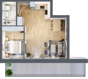 2 pokoje, apartament inwestycyjny 44,69 m², piętro 1, oferta nr A.101, Perłowa Przystań Kołobrzeg Etap 2, Kołobrzeg, Osiedle Nr 7 Ogrody, Strefa Uzdrowiska, ul. Kołłątaja