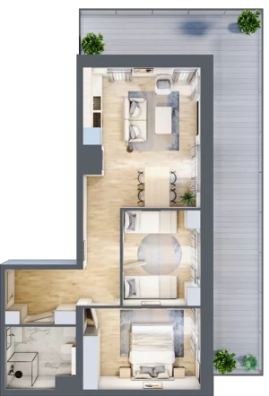 3 pokoje, apartament inwestycyjny 50,43 m², piętro 2, oferta nr A.214, Perłowa Przystań Kołobrzeg Etap 2, Kołobrzeg, Osiedle Nr 7 Ogrody, Strefa Uzdrowiska, ul. Kołłątaja