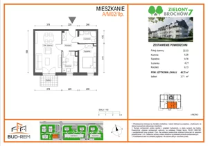 2 pokoje, mieszkanie 48,72 m², piętro 2, oferta nr A/M02/2P, Zielony Brochów 7, Wrocław, Brochów, Krzyki, ul. Indonezyjska
