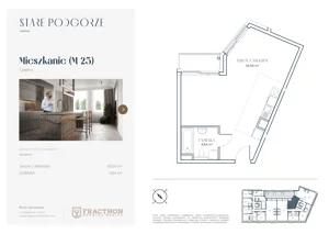 1 pokój, mieszkanie 41,24 m², piętro 1, oferta nr A.25, Stare Podgórze, Kraków, Podgórze, pl. Emila Serkowskiego/ul. Kalwaryjska