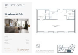 1 pokój, mieszkanie 68,73 m², piętro 3, oferta nr A.33, Stare Podgórze, Kraków, Podgórze, pl. Emila Serkowskiego/ul. Kalwaryjska