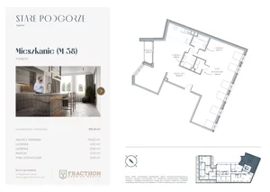 1 pokój, mieszkanie 125,48 m², piętro 4, oferta nr A.38, Stare Podgórze, Kraków, Podgórze, pl. Emila Serkowskiego/ul. Kalwaryjska
