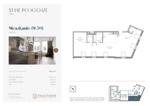 1 pokój, mieszkanie 107,40 m², piętro 4, oferta nr A.39, Stare Podgórze, Kraków, Podgórze, pl. Emila Serkowskiego/ul. Kalwaryjska