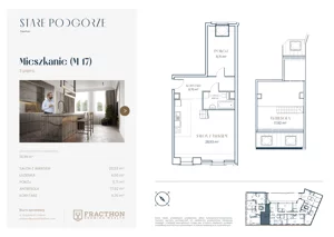 2 pokoje, mieszkanie 52,86 m², piętro 3, oferta nr A.17, Stare Podgórze, Kraków, Podgórze, pl. Emila Serkowskiego/ul. Kalwaryjska
