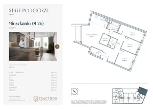 4 pokoje, mieszkanie 97,72 m², piętro 2, oferta nr A.26, Stare Podgórze, Kraków, Podgórze, pl. Emila Serkowskiego/ul. Kalwaryjska