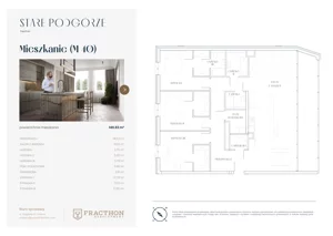 4 pokoje, mieszkanie 148,68 m², piętro 4, oferta nr A.40, Stare Podgórze, Kraków, Podgórze, pl. Emila Serkowskiego/ul. Kalwaryjska