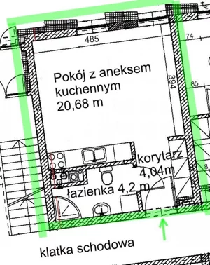 1 pokój, mieszkanie 28,92 m², parter, oferta nr 22_1, Wyszyńskiego, Gniezno, ul. Wyszyńskiego