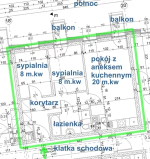 3 pokoje, mieszkanie 48,66 m², piętro 2, oferta nr 22_14, Wyszyńskiego, Gniezno, ul. Wyszyńskiego