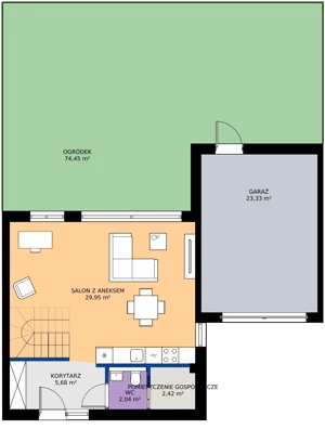 Dom 133,11 m², oferta nr B1, Juranda Village, Warszawa, Białołęka, Brzeziny, ul. Piasta Kołodzieja