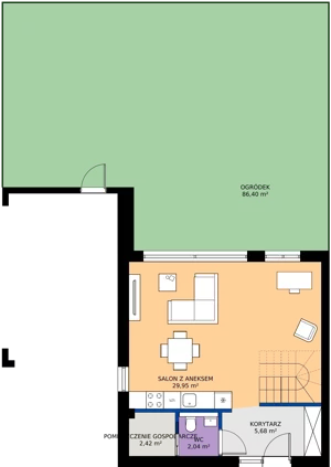 Dom 134,40 m², oferta nr B2, Juranda Village, Warszawa, Białołęka, Brzeziny, ul. Piasta Kołodzieja
