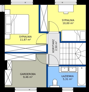 Dom 134,40 m², oferta nr B2, Juranda Village, Warszawa, Białołęka, Brzeziny, ul. Piasta Kołodzieja