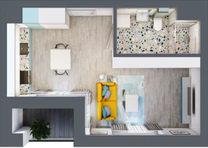 1 pokój, mieszkanie 30,86 m², piętro 1, oferta nr A.5, Apartamenty Dębowa, Łódź, Górna, Górniak, ul. Dębowa 1
