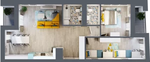 3 pokoje, mieszkanie 76,25 m², piętro 2, oferta nr A.9, Apartamenty Dębowa, Łódź, Górna, Górniak, ul. Dębowa 1