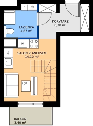 2 pokoje, mieszkanie 41,87 m², piętro 3, oferta nr M19, Madalińskiego, Gdańsk, Chełm, ul. Antoniego Madalińskiego
