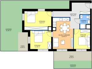 4 pokoje, mieszkanie 72,37 m², parter, oferta nr M05, Madalińskiego, Gdańsk, Chełm, ul. Antoniego Madalińskiego