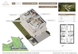 Dom 165,56 m², oferta nr B10a, Flora Park, Gdynia, Wielki Kack, Kacze Buki, ul. Starochwaszczyńska