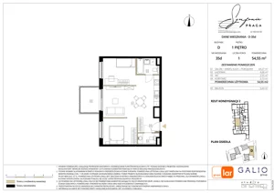 1 pokój, mieszkanie 54,55 m², piętro 2, oferta nr D-35, Symfonia Praga, Warszawa, Praga Południe, Kamionek, ul. Mińska