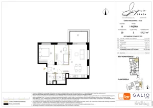 3 pokoje, mieszkanie 57,27 m², piętro 1, oferta nr D-30, Symfonia Praga, Warszawa, Praga Południe, Kamionek, ul. Mińska