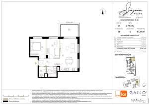 3 pokoje, mieszkanie 57,47 m², piętro 2, oferta nr D-38, Symfonia Praga, Warszawa, Praga Południe, Kamionek, ul. Mińska