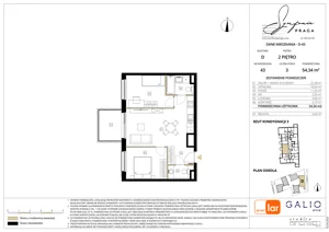 3 pokoje, mieszkanie 54,34 m², piętro 2, oferta nr D-43, Symfonia Praga, Warszawa, Praga Południe, Kamionek, ul. Mińska