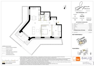 3 pokoje, mieszkanie 76,16 m², parter, oferta nr E-71, Symfonia Praga, Warszawa, Praga Południe, Kamionek, ul. Mińska