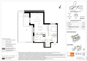 3 pokoje, mieszkanie 66,20 m², parter, oferta nr E-72, Symfonia Praga, Warszawa, Praga Południe, Kamionek, ul. Mińska