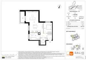 3 pokoje, mieszkanie 66,21 m², piętro 1, oferta nr E-75, Symfonia Praga, Warszawa, Praga Południe, Kamionek, ul. Mińska